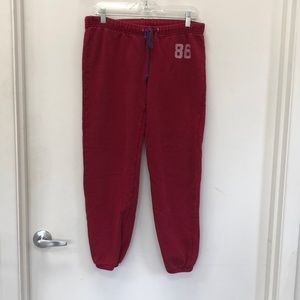 Victoria’s Secret Pink Sweat Pants XS Dark Pink Red VGC